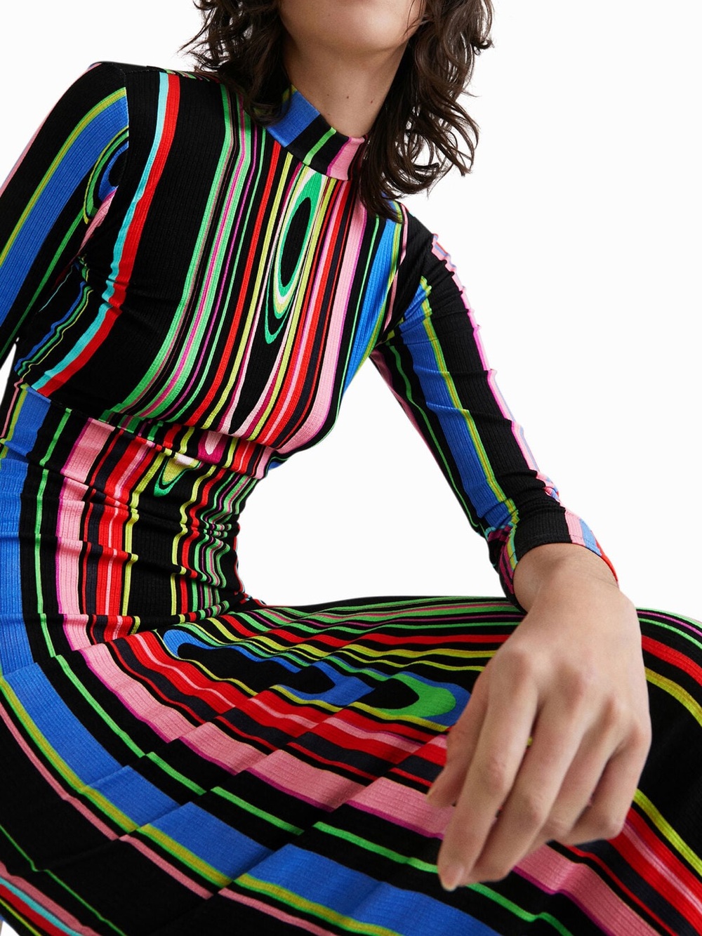 DESIGUAL slim midi dress